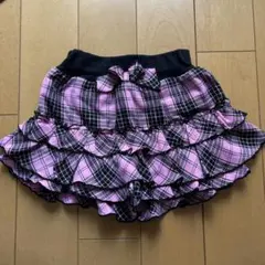 フリル付きチェック柄スカート 100cm