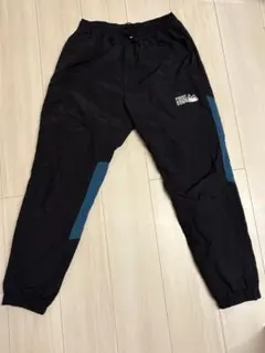 FIRST DOWN ナイロン トラックパンツ 黒/青のサムネイル