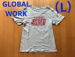 グローバルワーク　Tシャツ　L メンズ　グレー　灰色 半袖