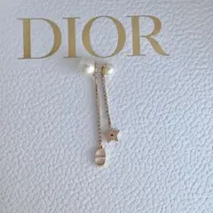 DIOR ディオール　クリスタル　パール　スター　星　片耳　ピアス　イヤリング