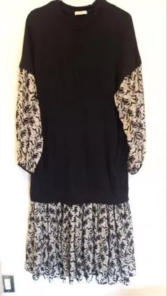 CLANE 黒 EMBROIDERY FLOWER ONE PIECE サイズM - メルカリ
