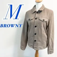 BROWNY グレー ミドルサイズジャケット　ボタン付き　ミドル丈　メンズ