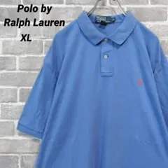 【ポロバイラルフローレン】半袖ポロシャツ ブルー US古着⑧