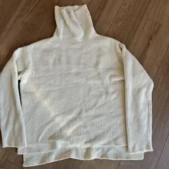 モガ　白ニット　ハイネック