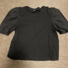 ZARA パフスリーブ Tシャツ ブラック Mのサムネイル