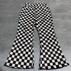 SHEIN チェック柄 フレアパンツ 4Y