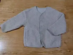 GU　裏フリースジャケット クリーム色 110cm 　ブルゾン　 ボア