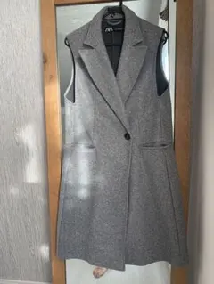 ZARA ロングベスト　ジレ