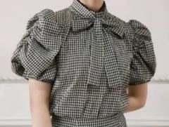 miro amurette gingham check blouse