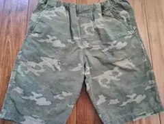 ユニクロ　短パン　半ズボン　ショートパンツ　迷彩　ゴム　ズボン　XLサイズ