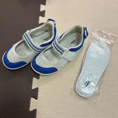 IFME 上履き 18.5 ホワイト/ブルー