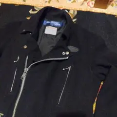 ジュンヤワタナベマン×ルイスレザー ウール縮絨ダブルライダースジャケット