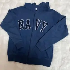 NAVYロゴ入りネイビーのパーカーのサムネイル