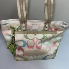 COACH シグネチャー トートバッグ パステルカラー