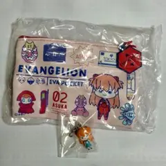 エヴァンゲリオン めじるしアクセサリー EVA POCKET ポーチB アスカ