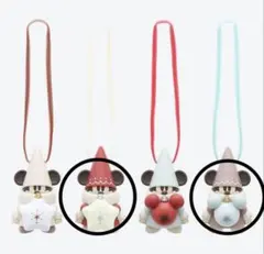 『新品』ディズニー　リルリンリン　カプセルトイ　赤　茶　２個セット