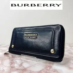 極美品 Burberry バーバリー 二つ折り財布 ラウンドジップ S8058
