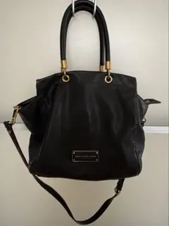 MARC BY MARC JACOBS ブラック レザー トートバッグ 2way