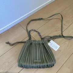 GRL プリーツバッグ 巾着 グリーン