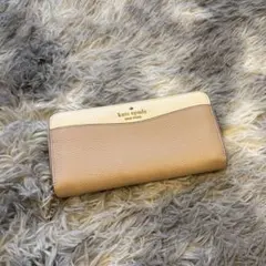 kate spade NEW YORK 長財布 ピンク ベージュ Z20 - メルカリ