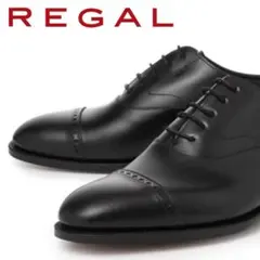 【極美品】 REGAL ビジネスシューズ キップトゥ メダリオンシューズ 黒