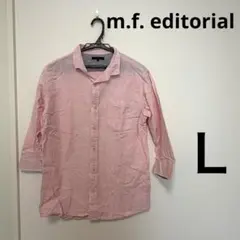 m.f. editorial L ピンク 7分袖シャツ リネンシャツ メンズのサムネイル