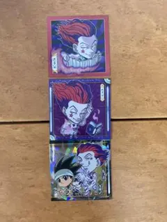 HUNTER×HUNTER ヒソカ　ウエハースシール ステッカー 3枚セットのサムネイル
