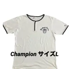 Champion ヘンリーネックTシャツ ホワイト