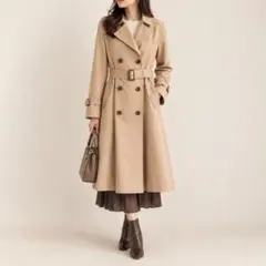 LES MUES Femme ベージュ トレンチコート ライナー ベルト付き M