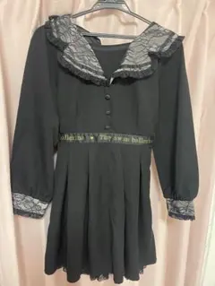 リズリサ ワンピース 黒 地雷系 ミニワンピ 長袖