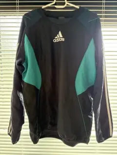 adidas ピステ・ウィンドブレーカー ブラック/ターコイズ Jサイズ