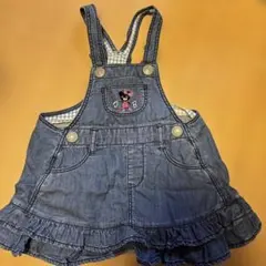 ミキハウス　デニムジャンバースカート 90cm