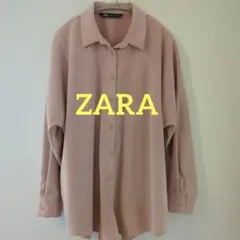 ※専用※　　ZARA コーデュロイ ピンク オーバーサイズ　長袖シャツ M