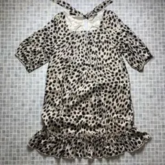 【美品】infra rouge　チュニックワンピース　バックリボンワンピース
