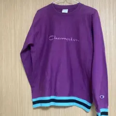 Champion REVERSEWEAVE®︎ パープル クルーネック トレーナー