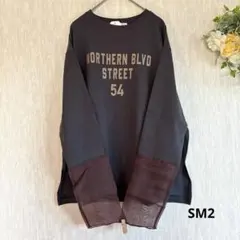 新品　袖口シアー切替ロゴプリントカットソー　SM2 サマンサモスモス