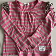 Branshes 長袖カットソー 120 ピンク/ブラウン