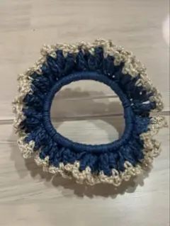 シュシュ　キッズ用　編み物　かぎ針編み　毛糸　ヘアアクセサリー　⑰