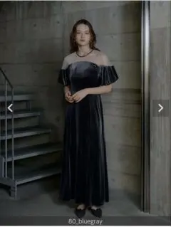 【新品タグ付き】dorry doll ベロアスリーブドレス　オケージョン　結婚式