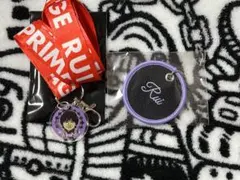 与那嶺瑠唯 刺繍ネームキーホルダー ネックストラップ