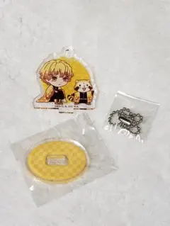 鬼滅の刃 ラスカル ミニアクリルキーホルダー 我妻善逸