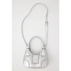 【美品】※最終値下げ rienda リエンダ ハーフムーンバッグ シルバーのサムネイル