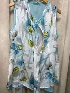 vivapresto　ノースリーブ　トップス　フランス生地