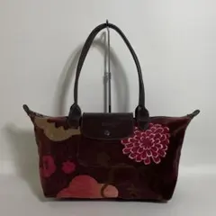 極美品 ロンシャン トートバッグ ベトナム 刺繍 プリアージュ 大容量