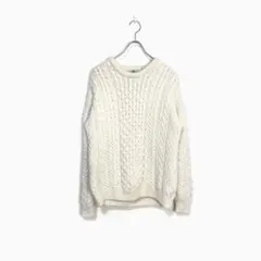 英国製 CARRAIG DONN ケーブル編み ニット フィッシャーマンセーター