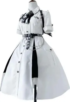 ミリタリー 軍服ワンピース 半袖 ロリータ 軍ロリ ドレス 軍服