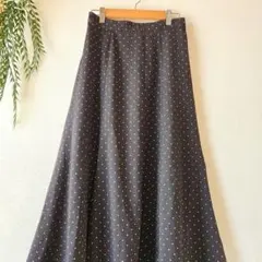 アースミュージック&エコロジー【F】Aライン ドット ロング フレア スカート
