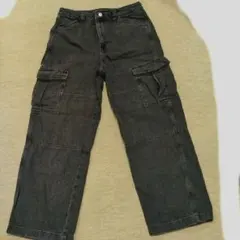 H&M ブラックカーゴパンツ EUR 40　Y2K