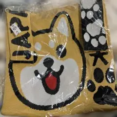 柴犬デザイン トートバッグ イエロー