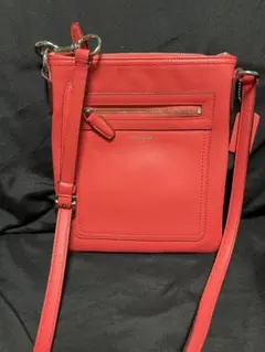 COACH レザーショルダーバッグ レッド